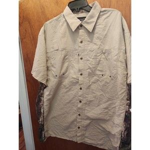 Gamehide Dockside Performance JETTY Sport PFT Fishing Shirt Khaki Realtree Xtra